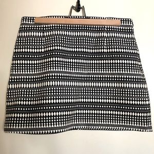 Zara Black & White Mini Skirt